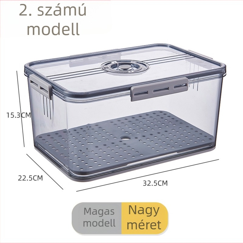 Hűtőszekrényben gyümölcs- és zöldségtároló doboz, PET anyag, tárolás