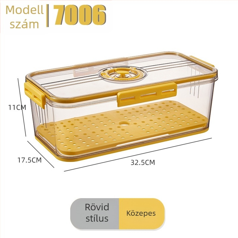 Hűtőszekrényben gyümölcs- és zöldségtároló doboz, PET anyag, tárolás