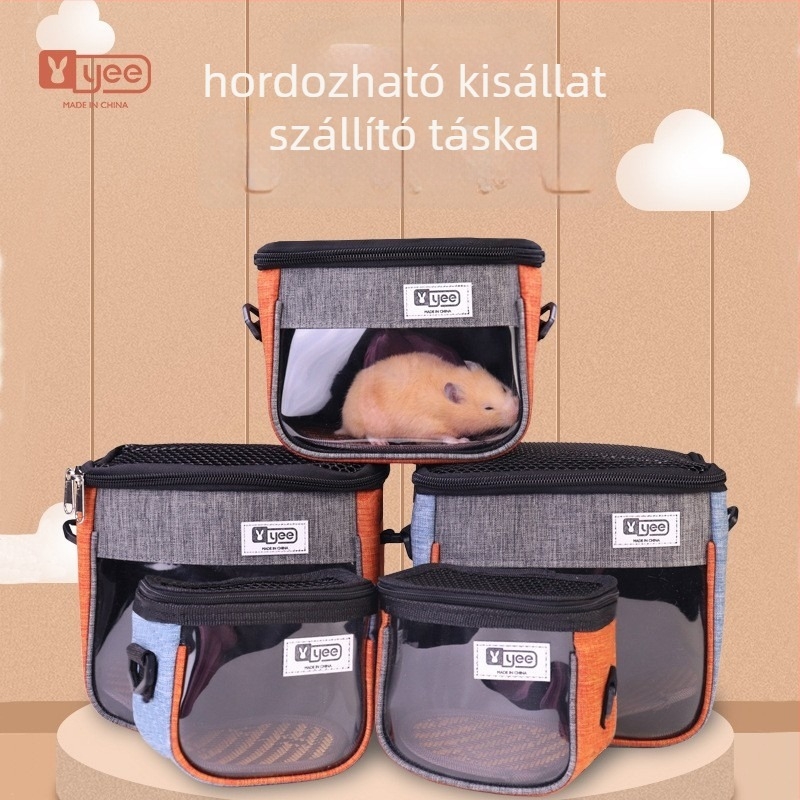 Hordozható kültéri nylon hörcsög ketrec táska, légáteresztő, vízálló, levehető, könnyen tisztítható.