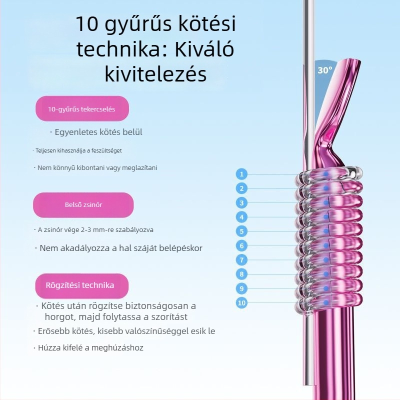 Rózsaszín Izu vonal kettős horoggal, görbe szájú Ise-Ni horog vadvízi tavakhoz, nagy pontyhoz