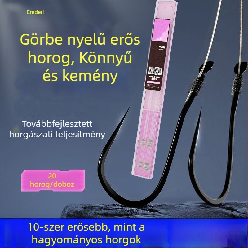 Erős horgokkal és Hüvelyekkel ellátott horgászfelszerelés készlet folyami horgászatra