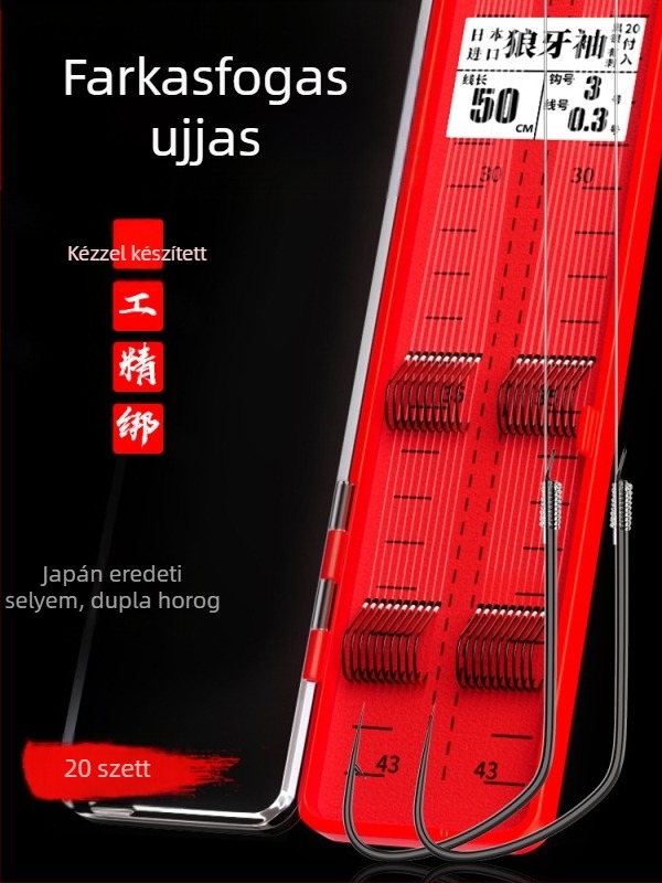 Huansheng Ultra-vékony Dupla Horog Hüvelyes Szerelék Vad Pontyhorgászathoz, Nagy Szilárdságú