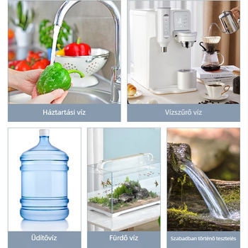 Delixi DLX-GM762 Hordozható Vízminőség-elemző - 0-9999 PPM mérési tartomány, ±2% F.S., 1.5V tápegység, felbontás 1