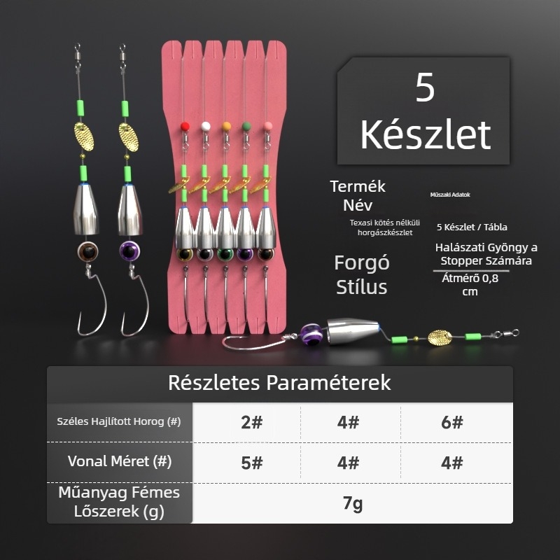 Kézzel készített Texas Rig horgászkészlet anti-snag alsó készlettel, crank horoggal, csalival és puha csalival (típus: kézzel készített; anyag: szénacél; horgászhely: tározó)