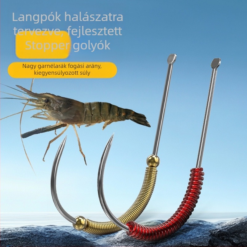 Garnéla horgászhorog – tüské nélküli, shrimp-specific, éttermi használatra (Márka: Sichuan Products Company)