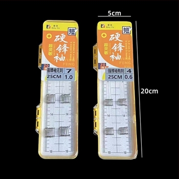 25 cm előre kötött zsinór kettős horgokkal – kárász horog készlet, 20 darab