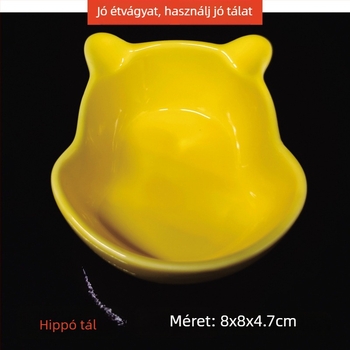 Kerámiás ételtál kisemlősök számára, felborulás elleni és fröccsenés elleni védelemmel