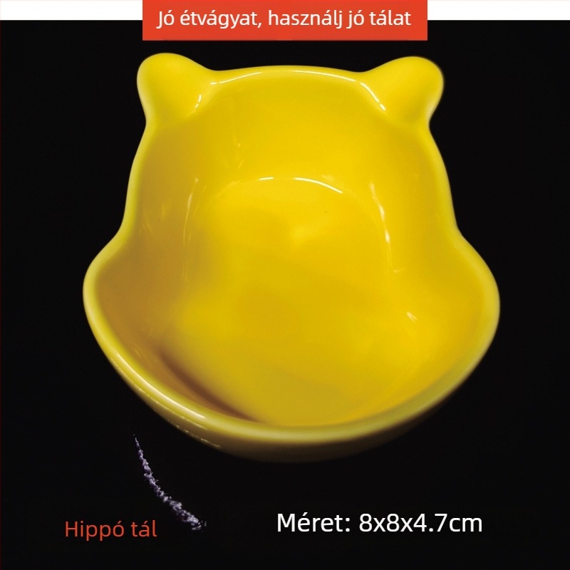 Kerámiás ételtál kisemlősök számára, felborulás elleni és fröccsenés elleni védelemmel