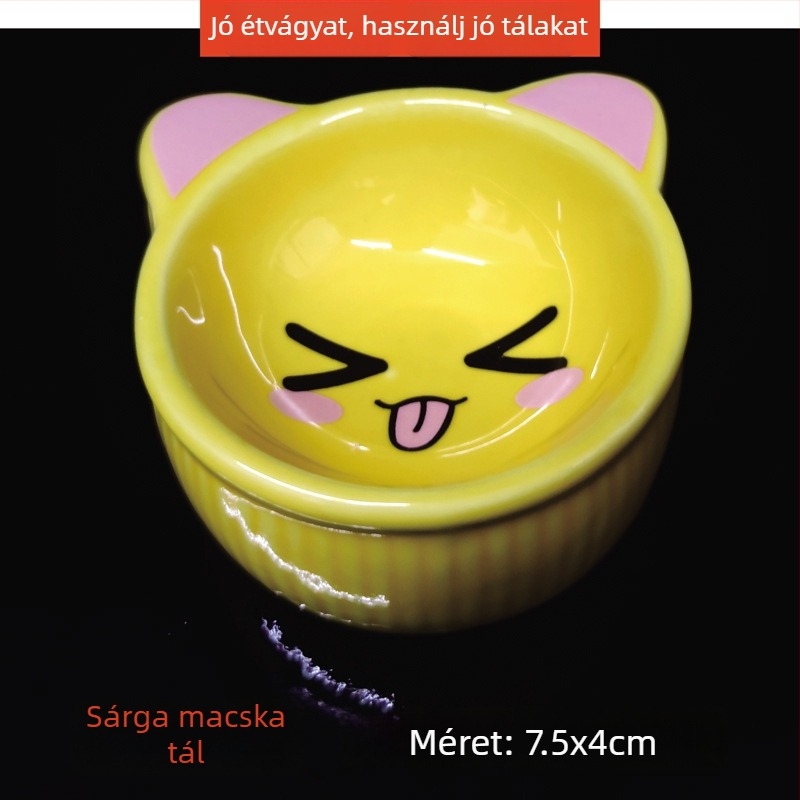 Kerámiás ételtál kisemlősök számára, felborulás elleni és fröccsenés elleni védelemmel