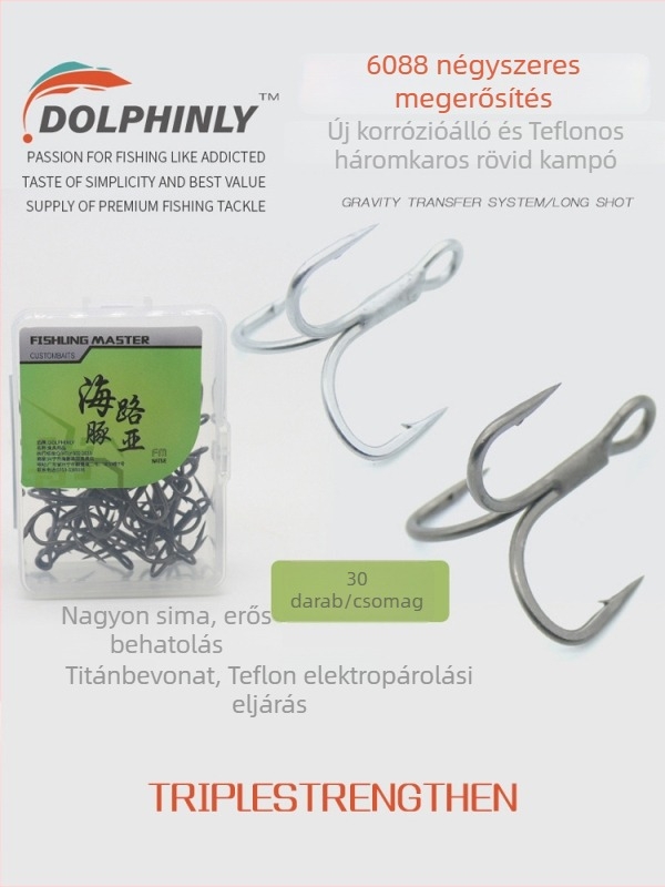 Dolphin lure csali háromágú horoggal folyami horgászatra