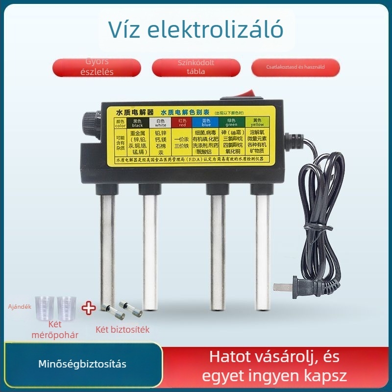 Vízminőség online analizátor vas- és alumínium elektródákkal otthoni ivóvízhez – nehézfémek vizsgálata