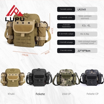 Kültéri crossbody táska Oxford anyagból, vízálló, Loop márka, uniszex, ideális szabadtéri sportokhoz
