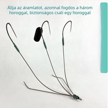 Látható horgászhorog – lábak nélküli, három karmú dizájn Crucian carp, Grass carp és Mandarin fish számára