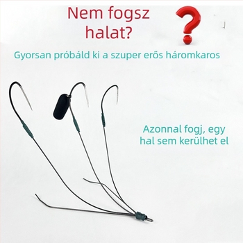 Látható horgászhorog – lábak nélküli, három karmú dizájn Crucian carp, Grass carp és Mandarin fish számára