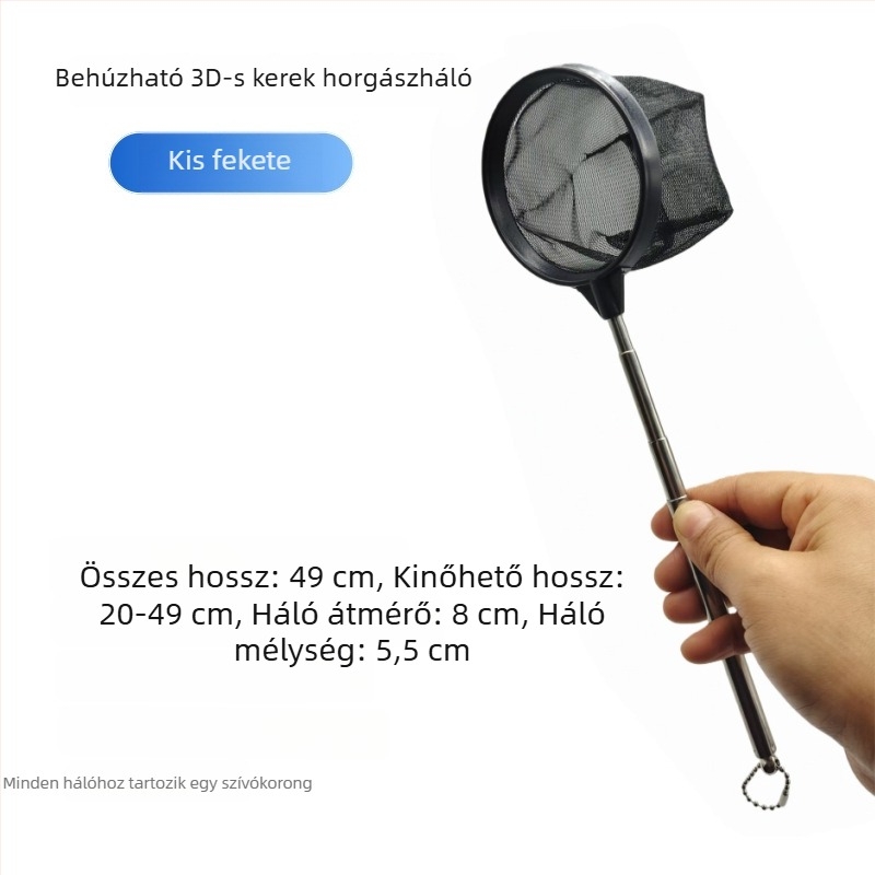Kinyitható sűrű hálós nylon akváriumi háló műanyag 3D kerettel