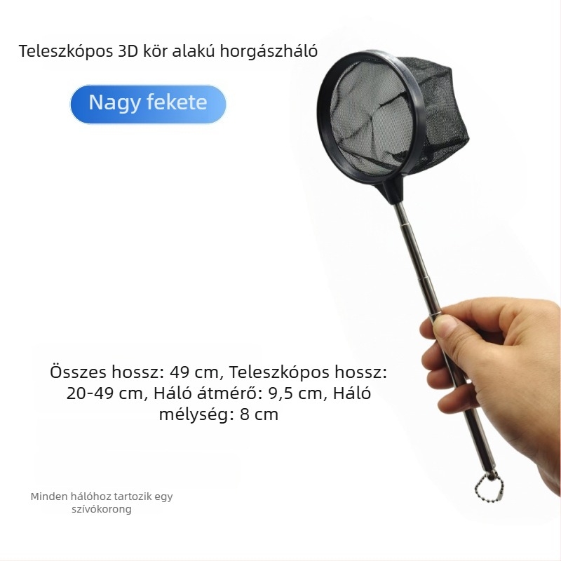 Kinyitható sűrű hálós nylon akváriumi háló műanyag 3D kerettel