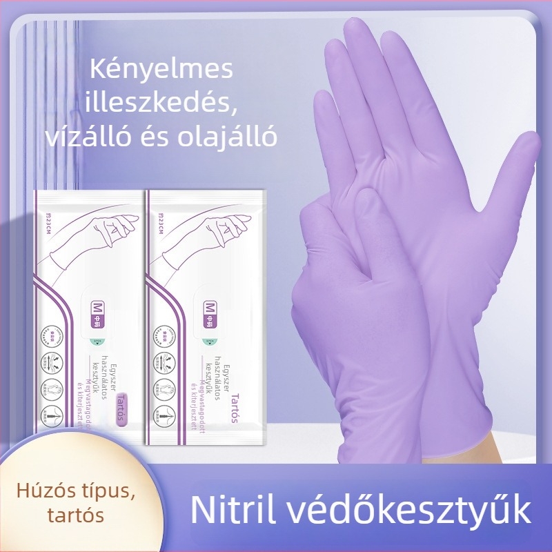 Konyhai kesztyű latex/gumi, megvastagodott szilikon anyaggal, dobozban 1 darab