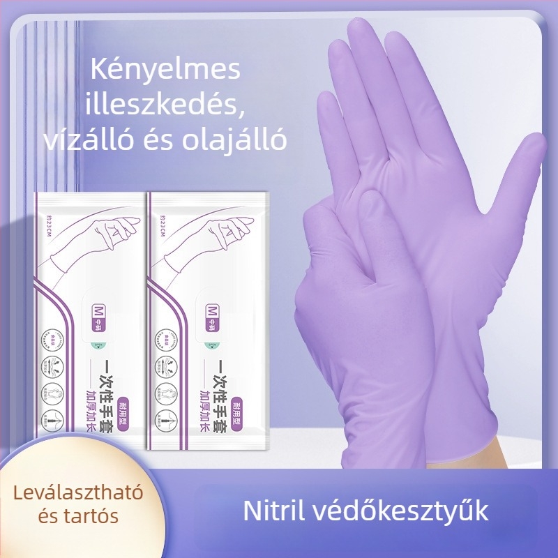 Konyhai kesztyű latex/gumi, megvastagodott szilikon anyaggal, dobozban 1 darab
