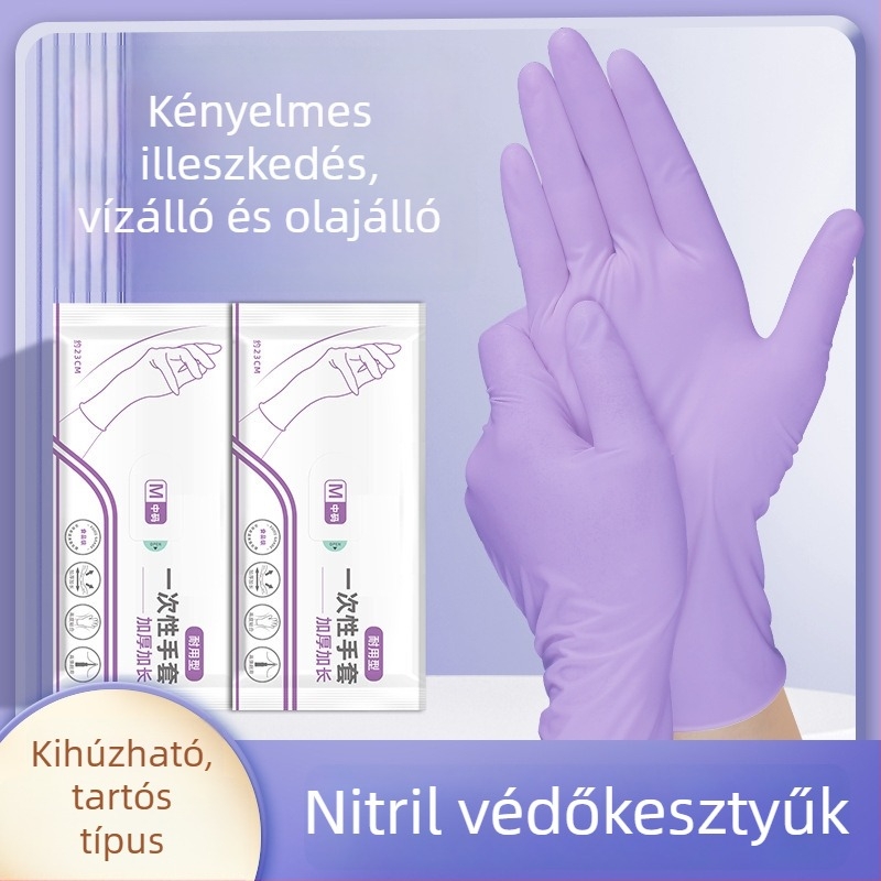 Konyhai kesztyű latex/gumi, megvastagodott szilikon anyaggal, dobozban 1 darab