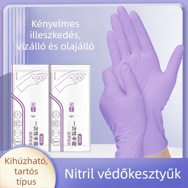 Konyhai kesztyű latex/gumi, megvastagodott szilikon anyaggal, dobozban 1 darab