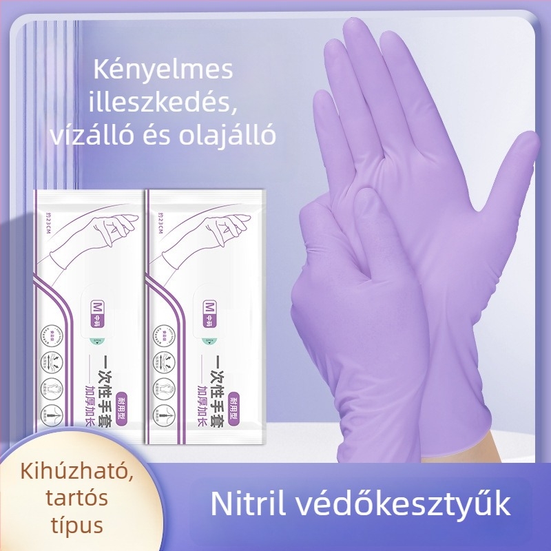Konyhai kesztyű latex/gumi, megvastagodott szilikon anyaggal, dobozban 1 darab
