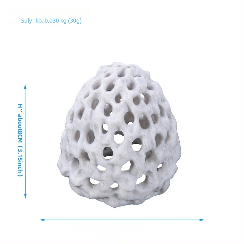 Műanyag garnéla tenyésztőfészek akváriumi dísz – 3D nyomtatott mű korallkő, soknyílású élőhely, eredet: Shandong