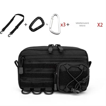 Joy Outdoor sport derék táska MOLLE zsebbel, Oxford anyag, kopásálló és bővíthető, belső nylon bélés