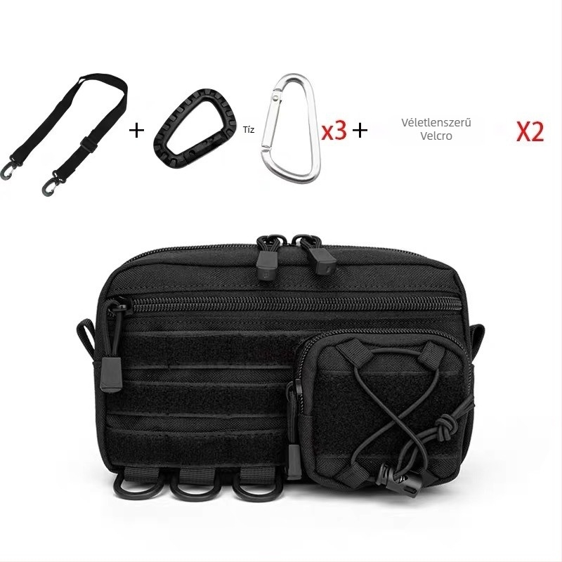 Joy Outdoor sport derék táska MOLLE zsebbel, Oxford anyag, kopásálló és bővíthető, belső nylon bélés