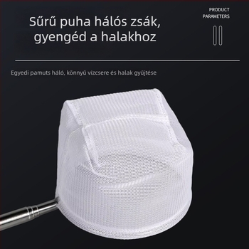 Rozsdamentes acélból készült teleszkópos kézi akváriumi háló kis díszhalakhoz (guppy, betta) – 3D kézműves kialakítás