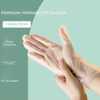 Egyszerhasználatos TPE kesztyűk, ultra vastagok, porálló, átlátszó