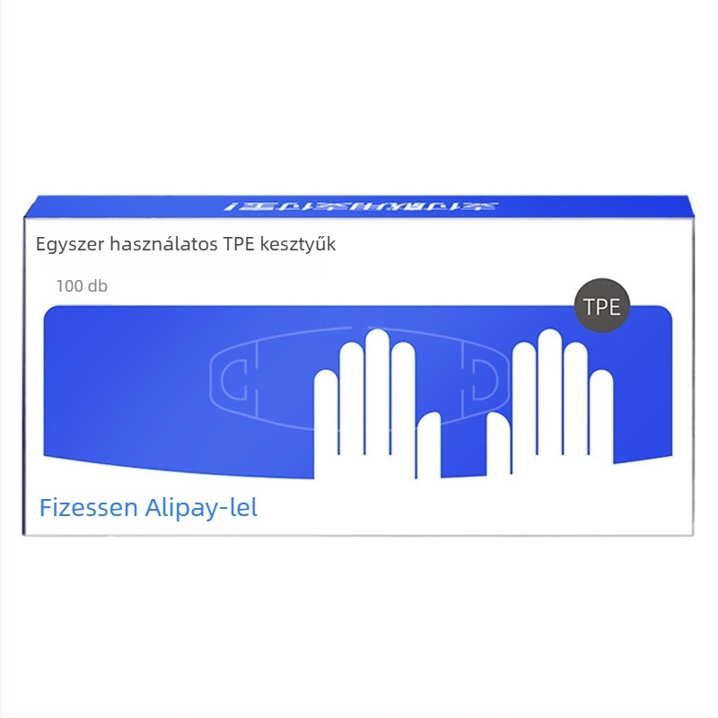 Egyszerhasználatos TPE kesztyűk, ultra vastagok, porálló, átlátszó