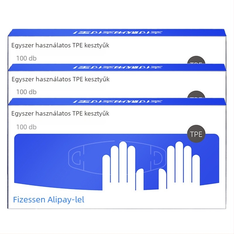 Egyszerhasználatos TPE kesztyűk, ultra vastagok, porálló, átlátszó