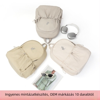 Hátizsák nylon anyagból, városi egyszerű stílus, cipzáras nyitás, belső zsebek: zipzáras zseb és laptop zseb, márka Maki bag