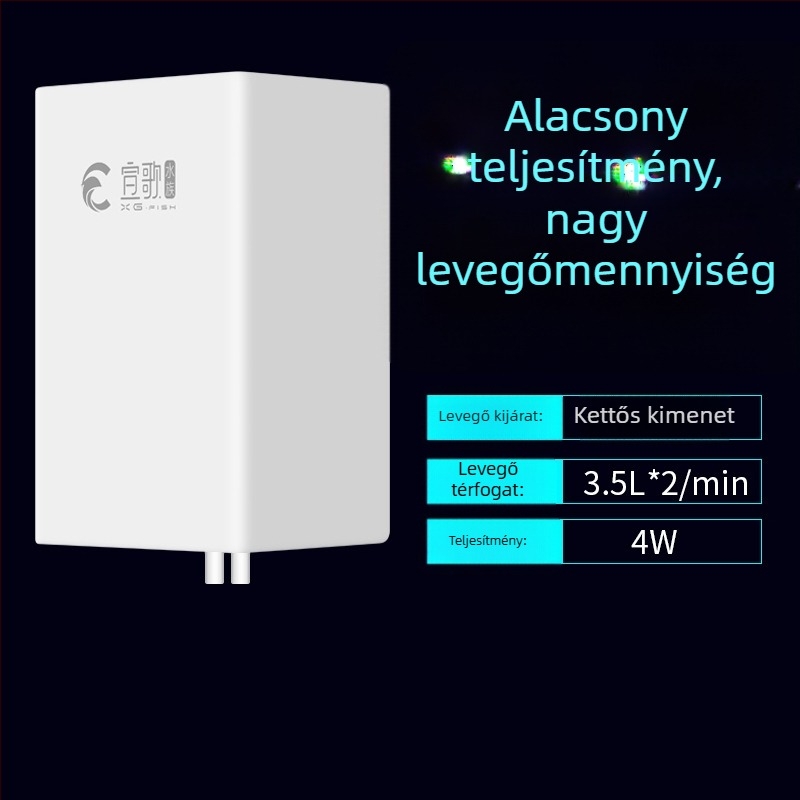 Song akváriumi oxigénszivattyú — csendes működés, AC táplálás, súly 0.185–0.315 kg