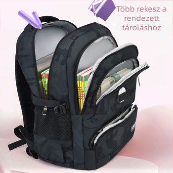Koreai stílusú, nagy kapacitású iskolatáska diákoknak általános iskolától középiskoláig, uniszex