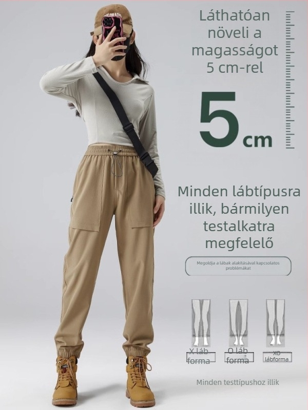 Unisex munkás nadrág túrázáshoz és kempingezéshez, poliészter, szélálló, tavasz–ősz