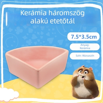 Kerámiából készült háromszög alakú etetőtál kisállatok számára | Márka: Running Around | Anyag: Kerámia