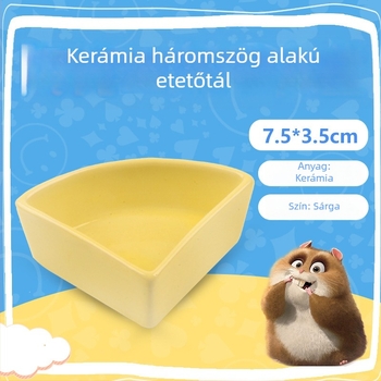 Kerámiából készült háromszög alakú etetőtál kisállatok számára | Márka: Running Around | Anyag: Kerámia