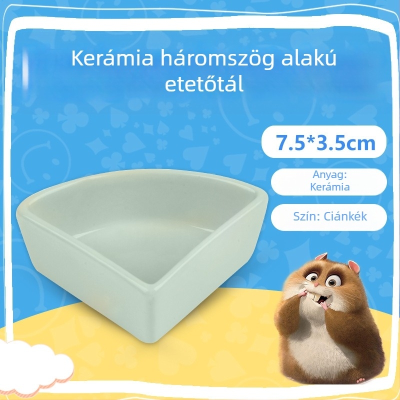 Kerámiából készült háromszög alakú etetőtál kisállatok számára | Márka: Running Around | Anyag: Kerámia