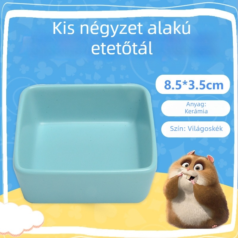 Kerámiából készült háromszög alakú etetőtál kisállatok számára | Márka: Running Around | Anyag: Kerámia