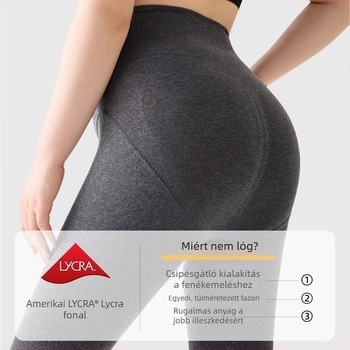 Plusz méretű női kompressziós leggings polár béléssel, szürke színben, őszi-téli