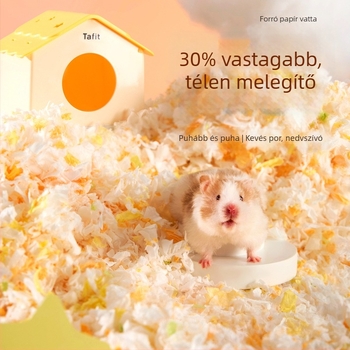 Hörcsög alom papír-pamutból, alacsony porzású faforgács, téli melegítés, dekoratív élőhely