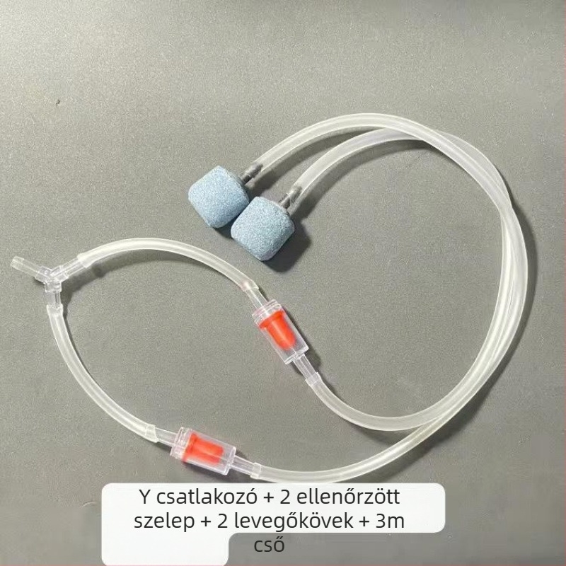 Oxigénpumpa kiegészítő – buborékkő, háromutas osztó és szabályozó