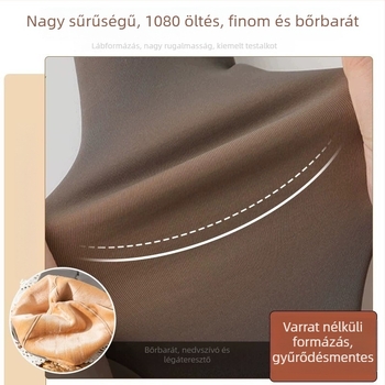 Plusz méretű polár bélésű átlátszó leggings ősz-télre, fekete átlátszó harisnyák