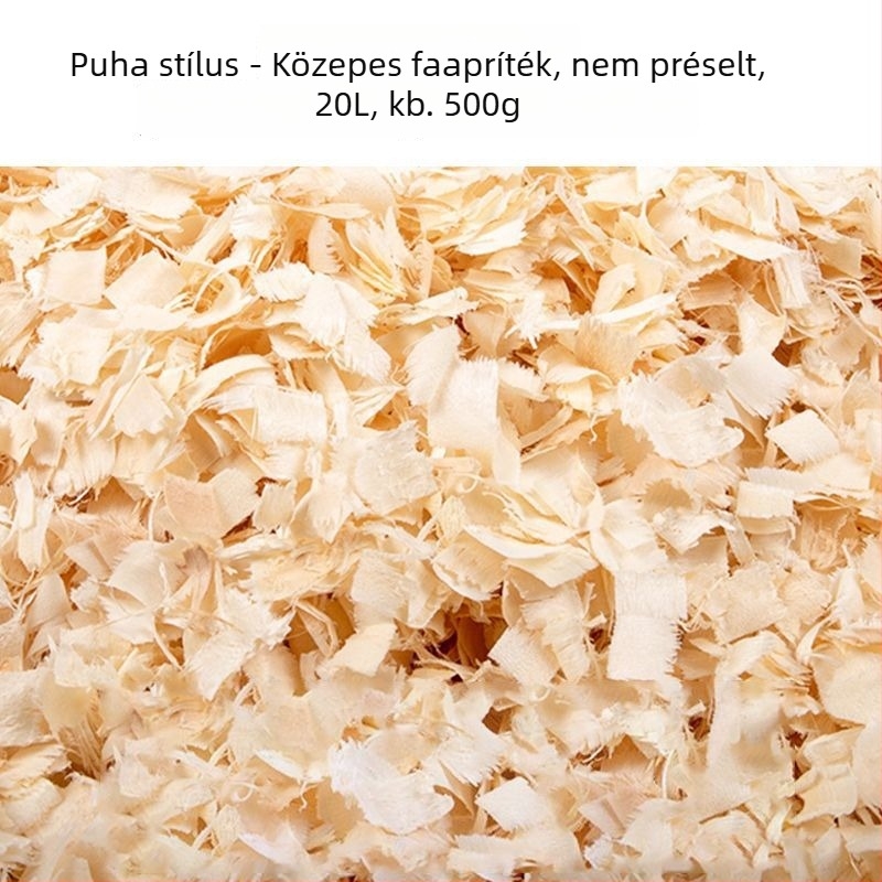 Fűrészpor alom kisállatok számára; pormentes, nedvszívó, egész éves használatra