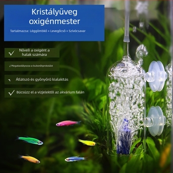 Akvarisztikus oxigénpumpa és difuzor üvegfedővel — Hálózati csatlakozású, Márka: Other, Import: Nem