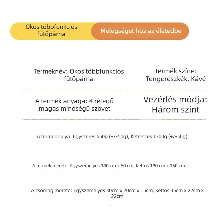 Well Fruit USB-melegített alvó matrac két személyre FRD707 – vízálló kültéri melegítő matrac