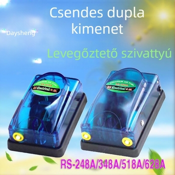 Risheng RS-248A/348A/518A/628A akváriumi oxigénpumpa, 250 g