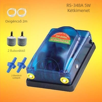 Risheng RS-248A/348A/518A/628A akváriumi oxigénpumpa, 250 g