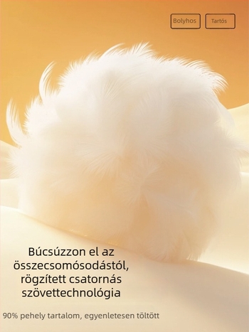 Férfi pulóver 90% fehér kacsa tollal töltött fleece-béléssel, gépi mosás, hosszú ujjú, őszi-téli